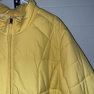 Yellow oversized puffer jacket